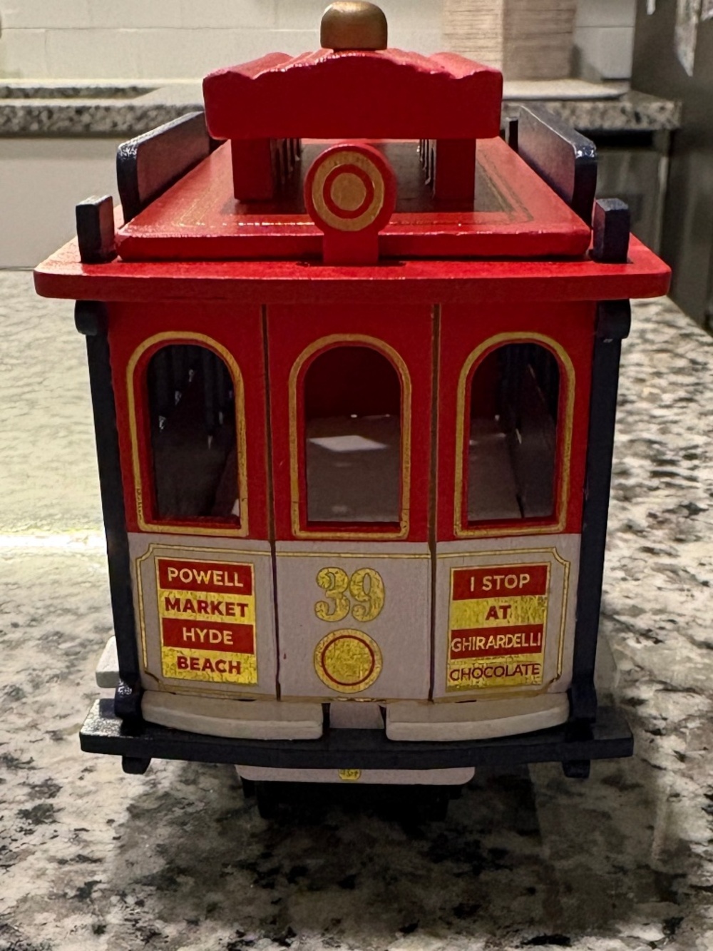 Toy Cable Car from Ghirardelli Chocolate in SF